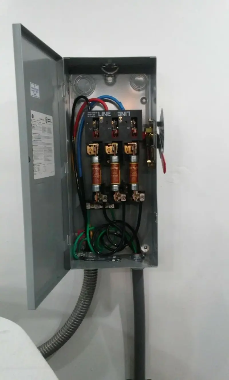 Three-phase disconnect switch installed for Electrical Wiring & Rewiring in New Brighton